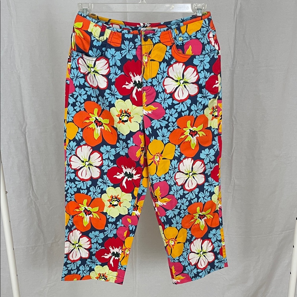 Talbots Women's Hawaiian Print Pants Size 8